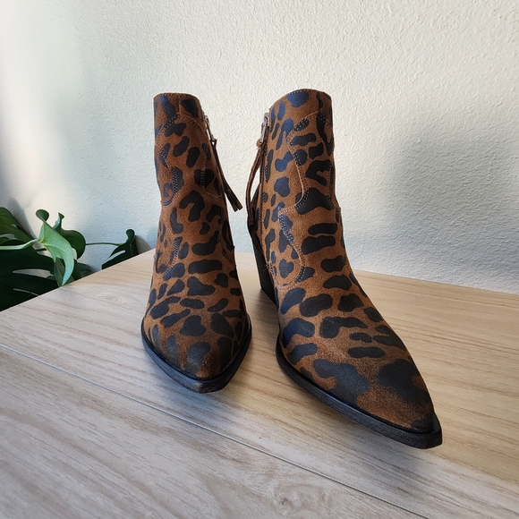 Golo Vero Cuoio Shoes Leopard Print Ankle Boots - Picture 1 of 10